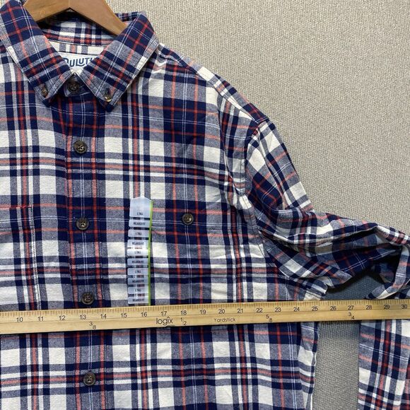 Duluth Trading Co Flannel Shirt Plaid Men's Large Tall - Picture 5 of 9